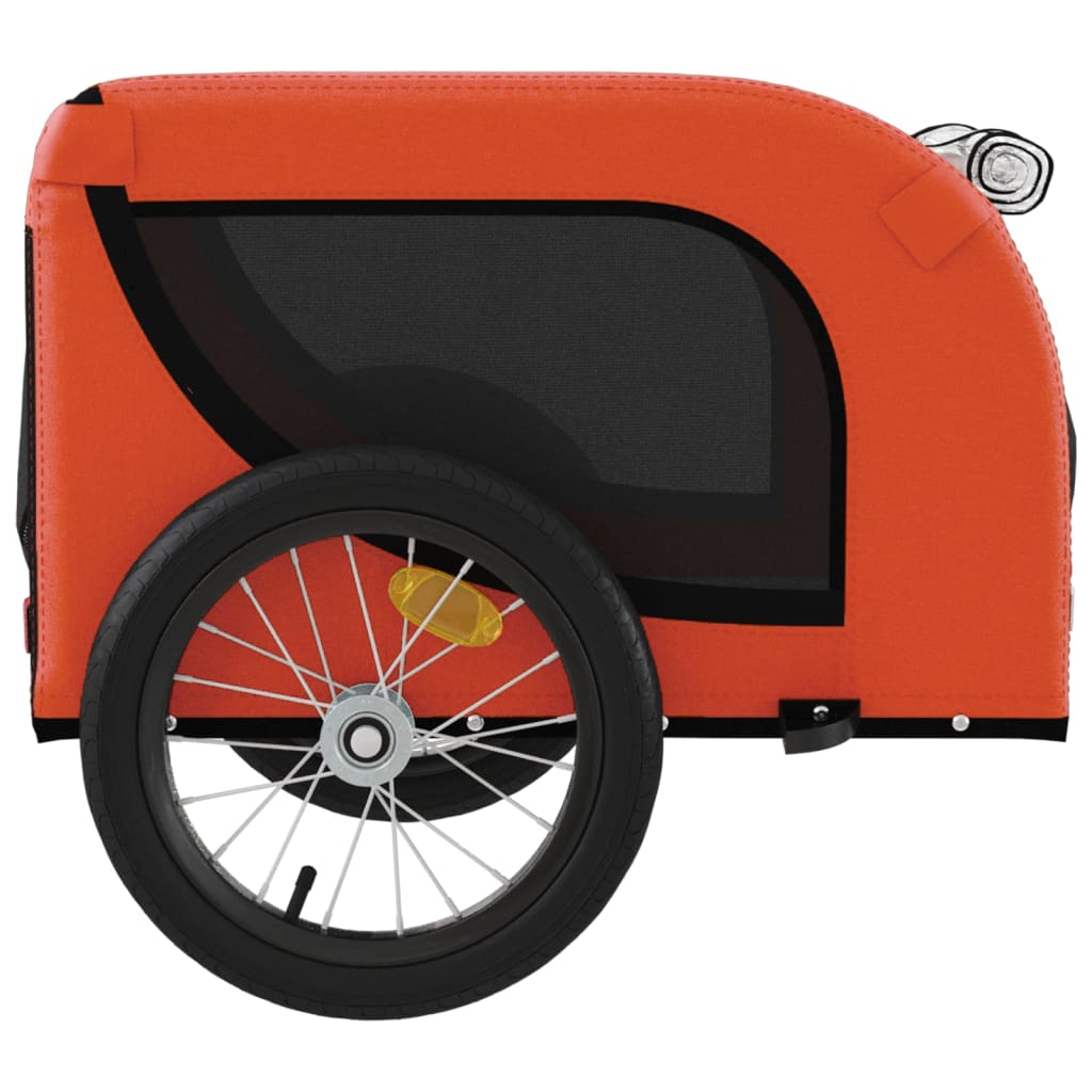 Bicycle Trailer Dogs Orange and Black Oxford Fabric & Iron