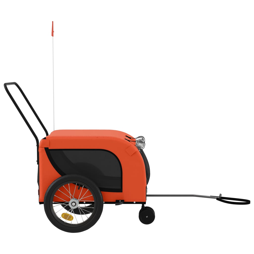 Bicycle Trailer Dogs Orange and Black Oxford Fabric & Iron
