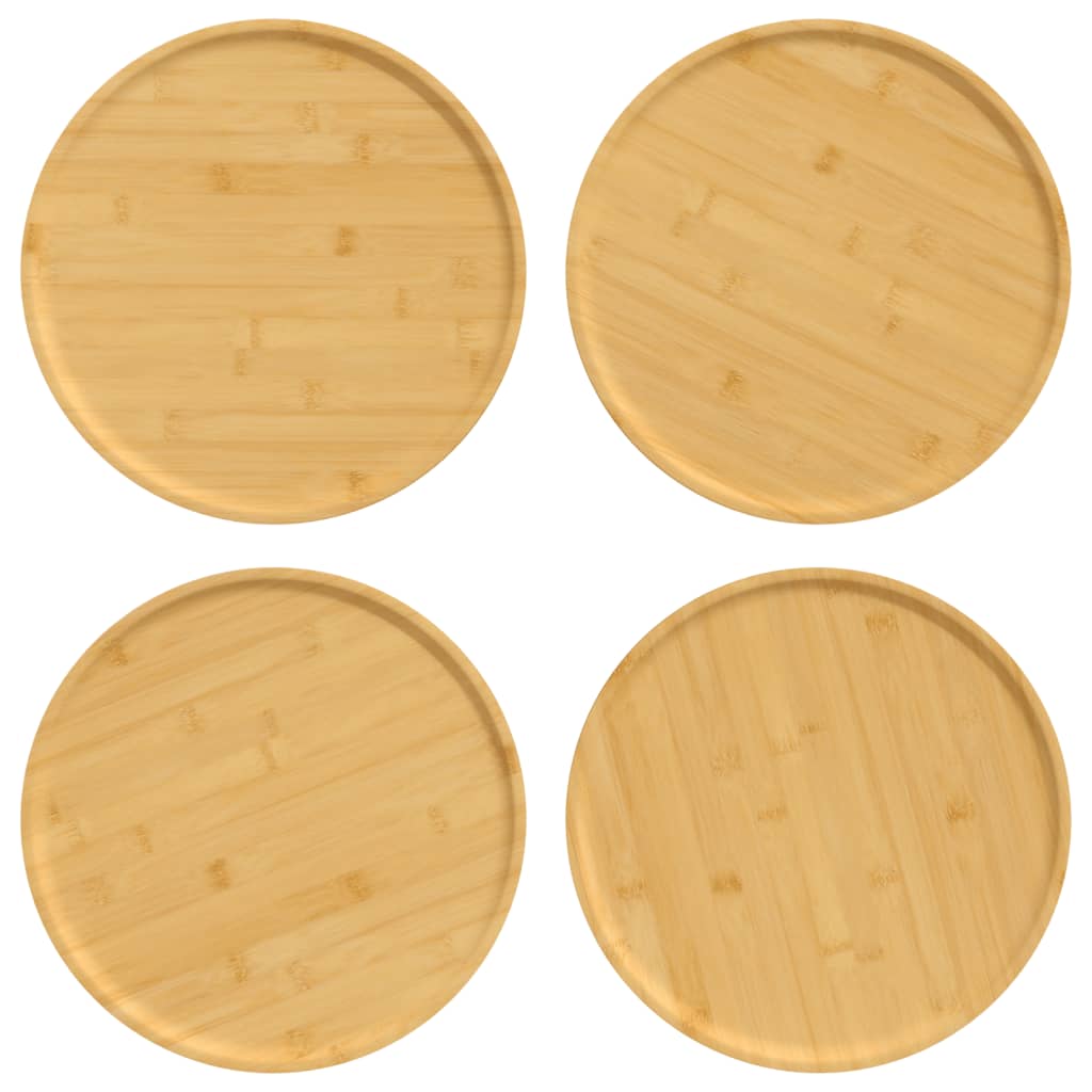 Assiettes à pizza 4 pièces Ø32x1,5 cm bambou