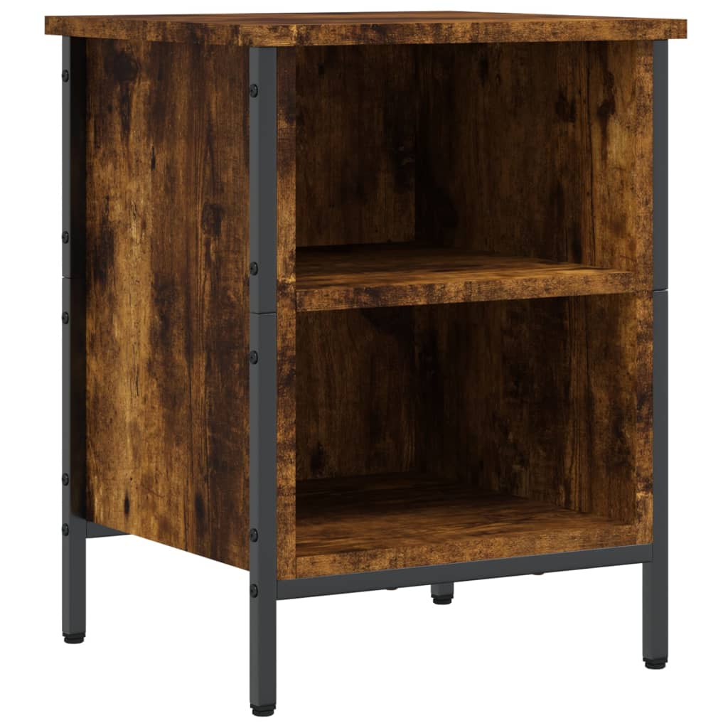 Shoe rack smoked oak 38x35x50 cm wood material