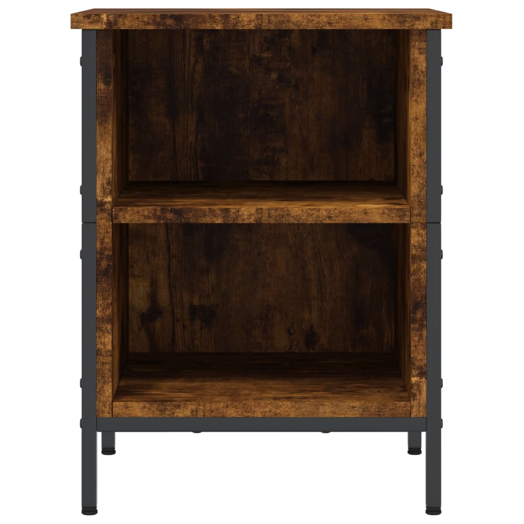 Shoe rack smoked oak 38x35x50 cm wood material