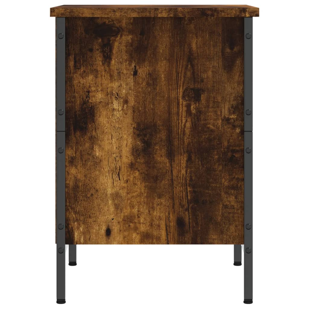 Shoe rack smoked oak 38x35x50 cm wood material