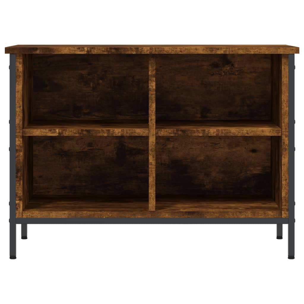 Shoe rack smoked oak 69x35x50 cm wood material