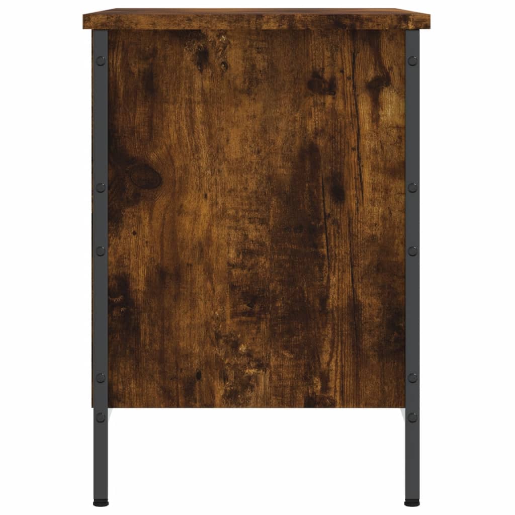 Shoe rack smoked oak 69x35x50 cm wood material