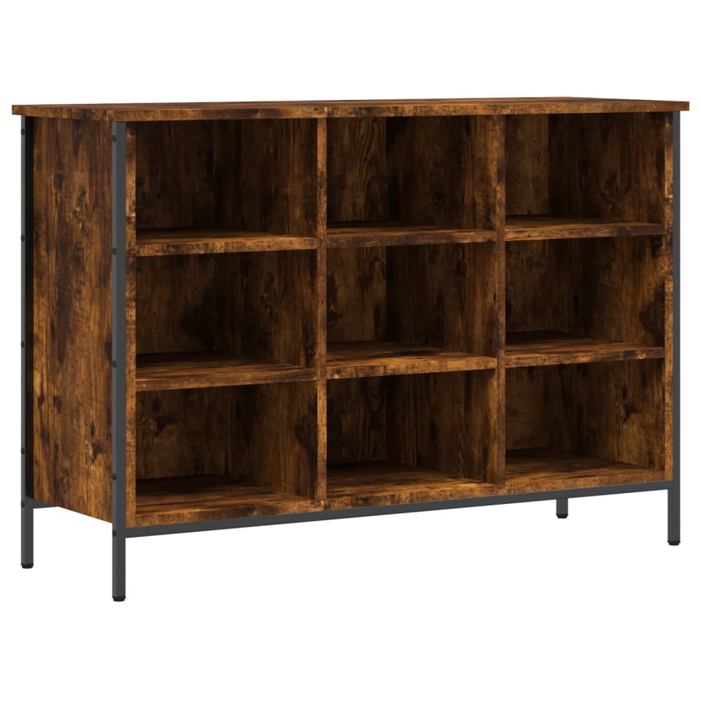 Shoe rack smoked oak 100x35x70 cm wood material