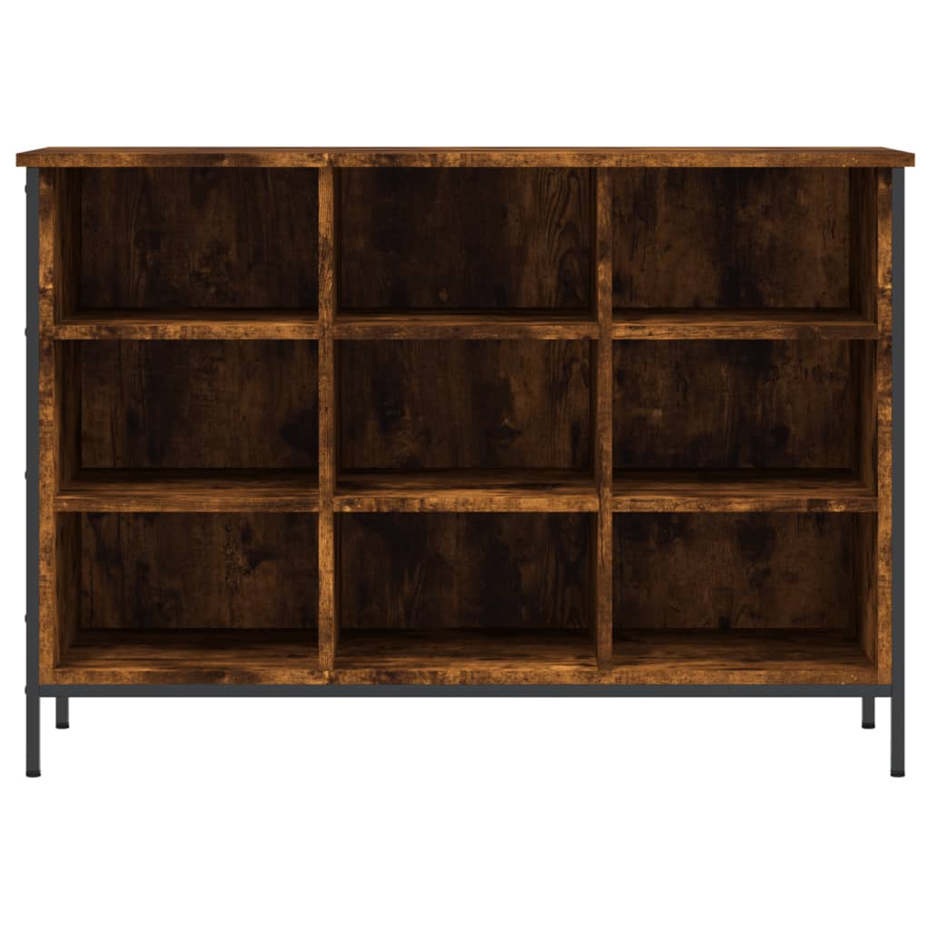 Shoe rack smoked oak 100x35x70 cm wood material