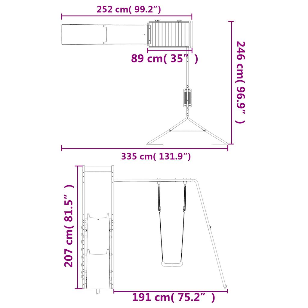 Spielturm Imprägniertes Kiefernholz