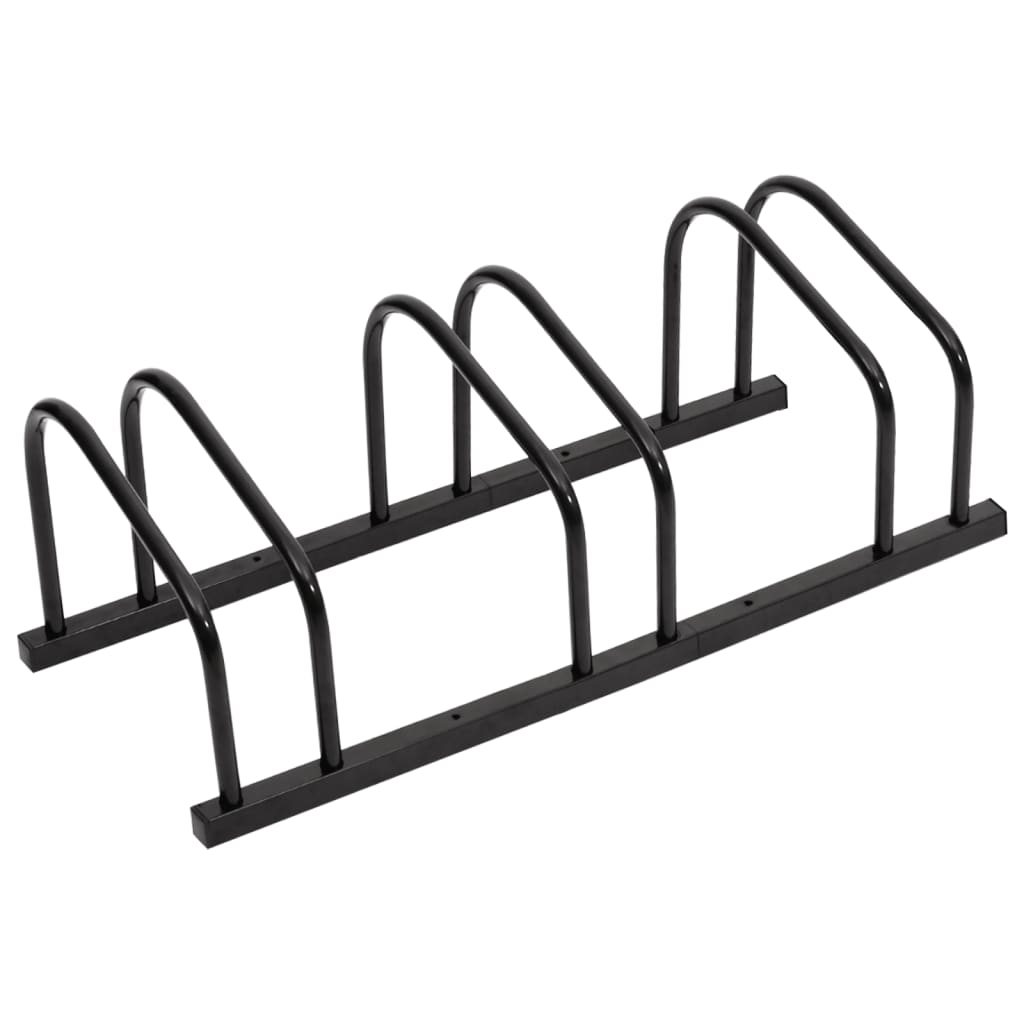 Support à vélo pour 3 vélos, acier noir