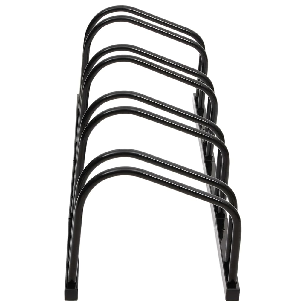 Support à vélo pour 4 vélos, acier noir