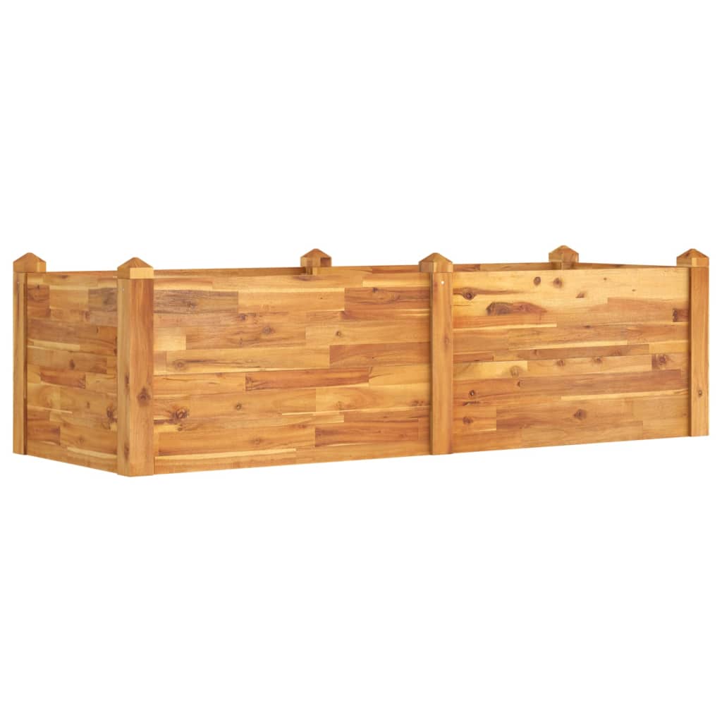 Jardinière surélevée 160x60x44 cm en bois d'acacia massif