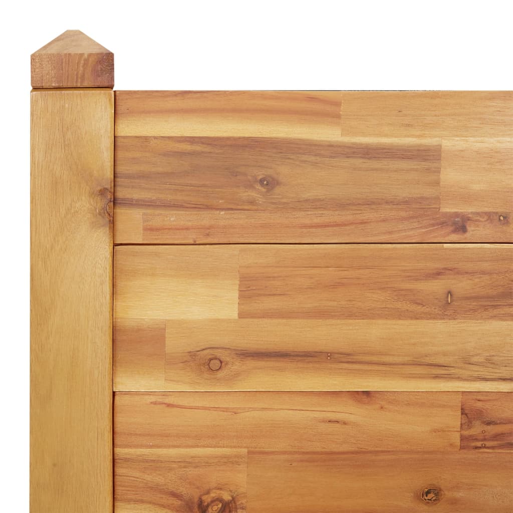Jardinière surélevée 160x60x44 cm en bois d'acacia massif