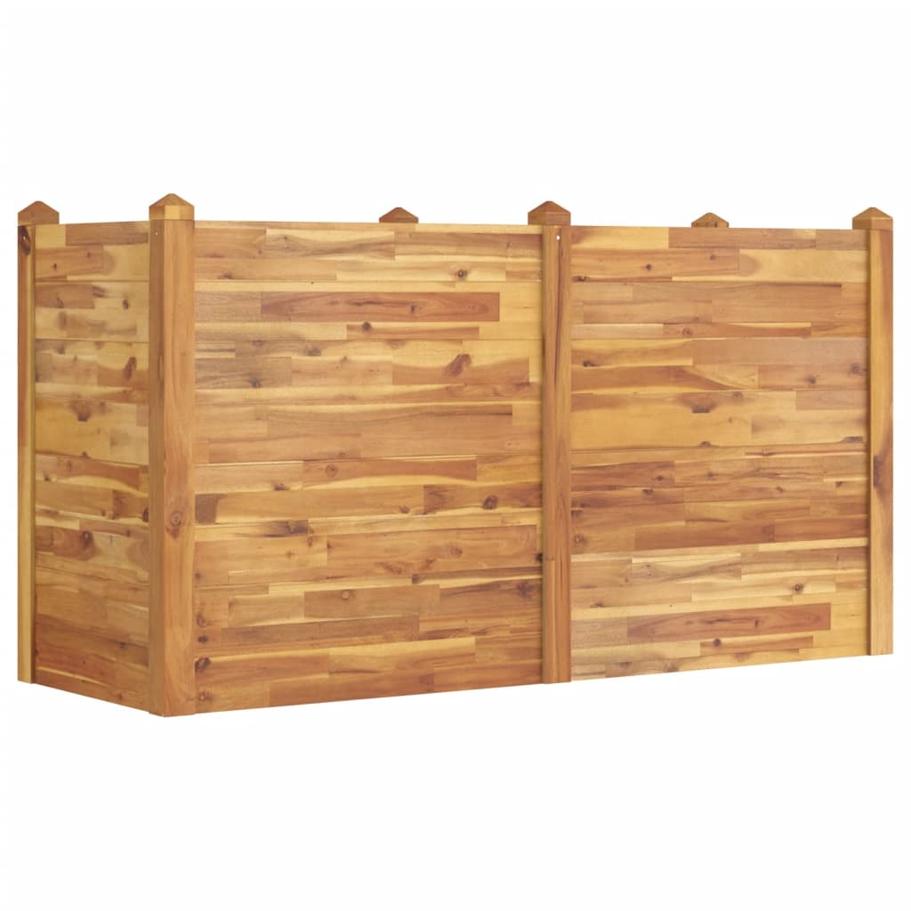 Jardinière surélevée 160x60x84 cm en bois d'acacia massif