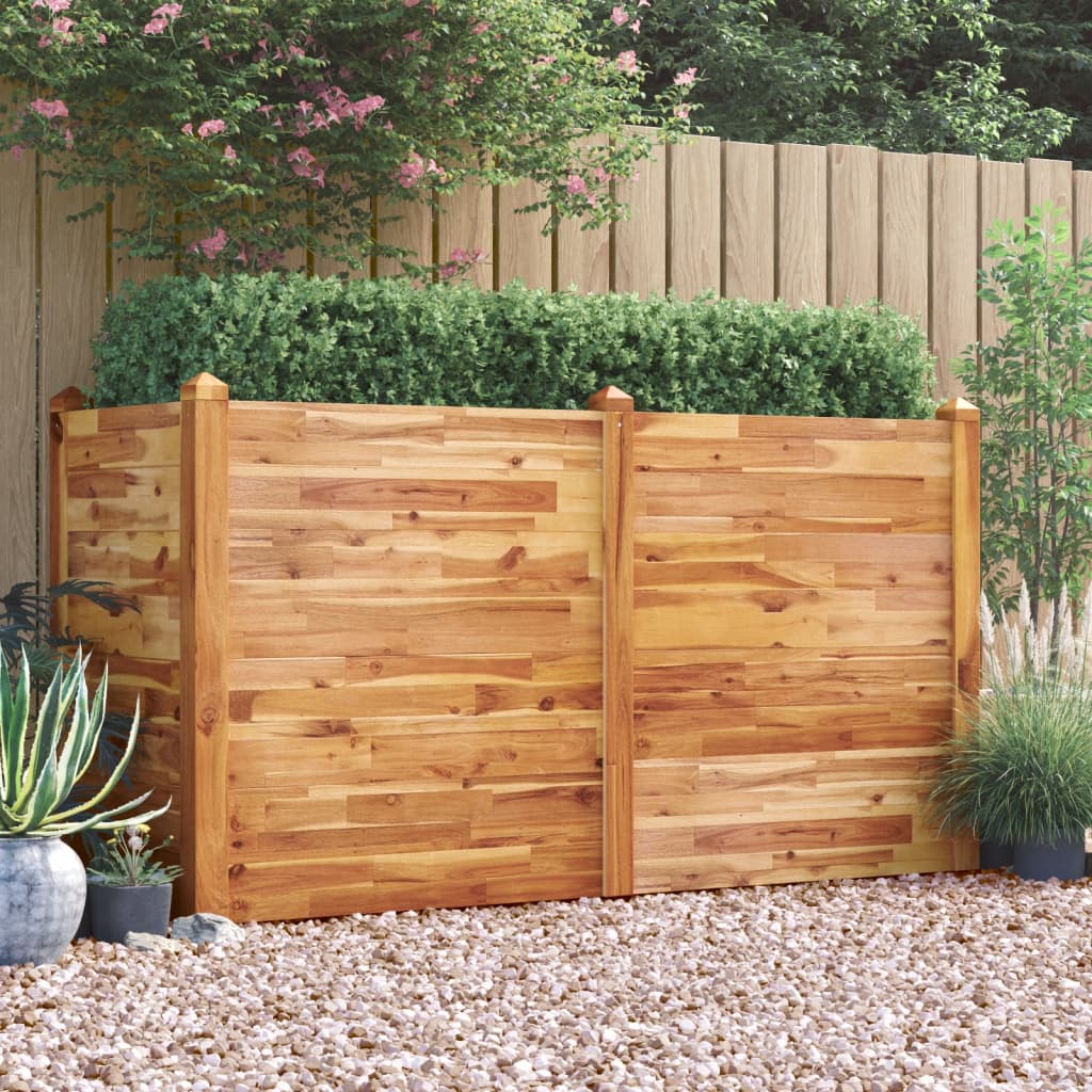 Jardinière surélevée 160x60x84 cm en bois d'acacia massif