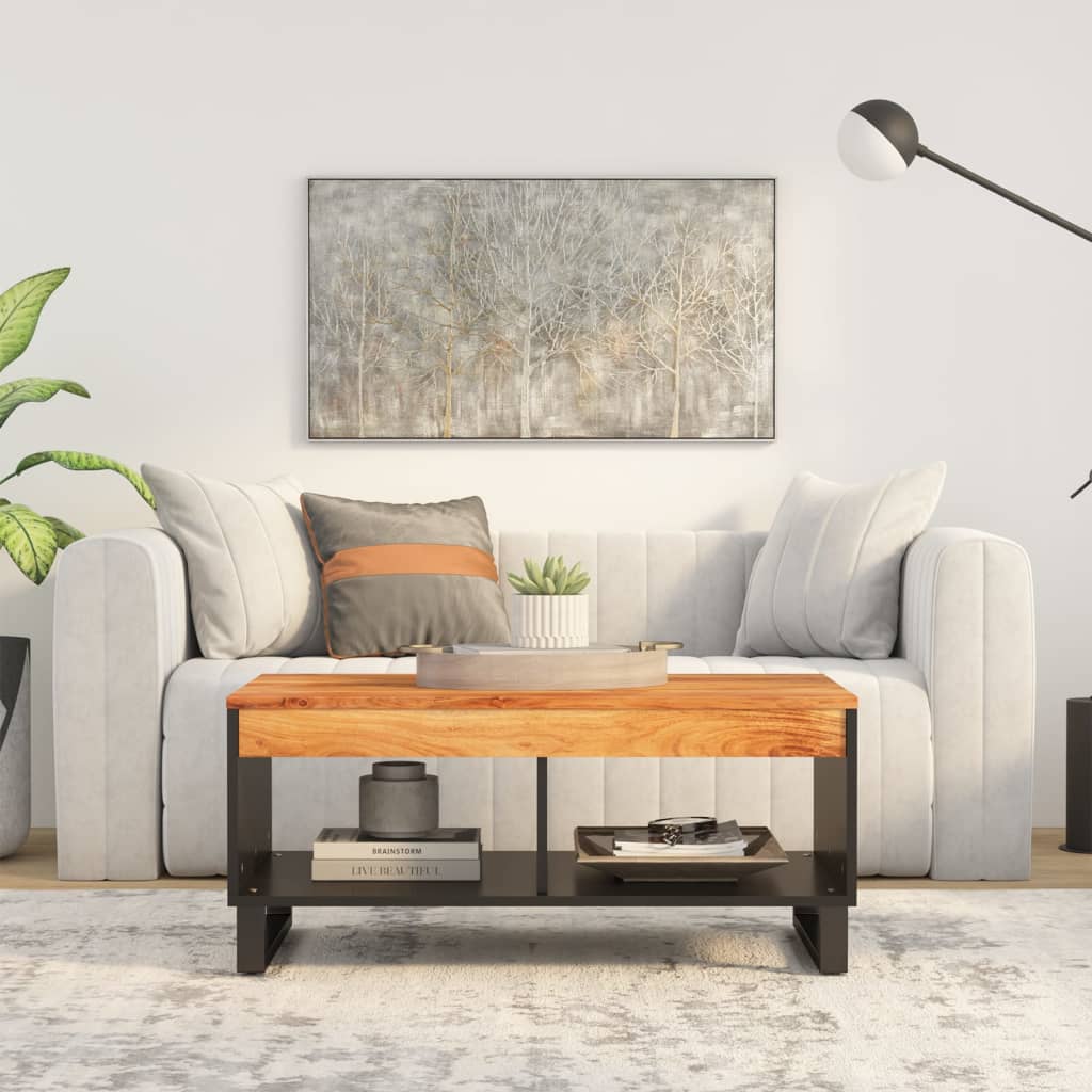 Table basse 90x50x40 cm en bois d'acacia massif