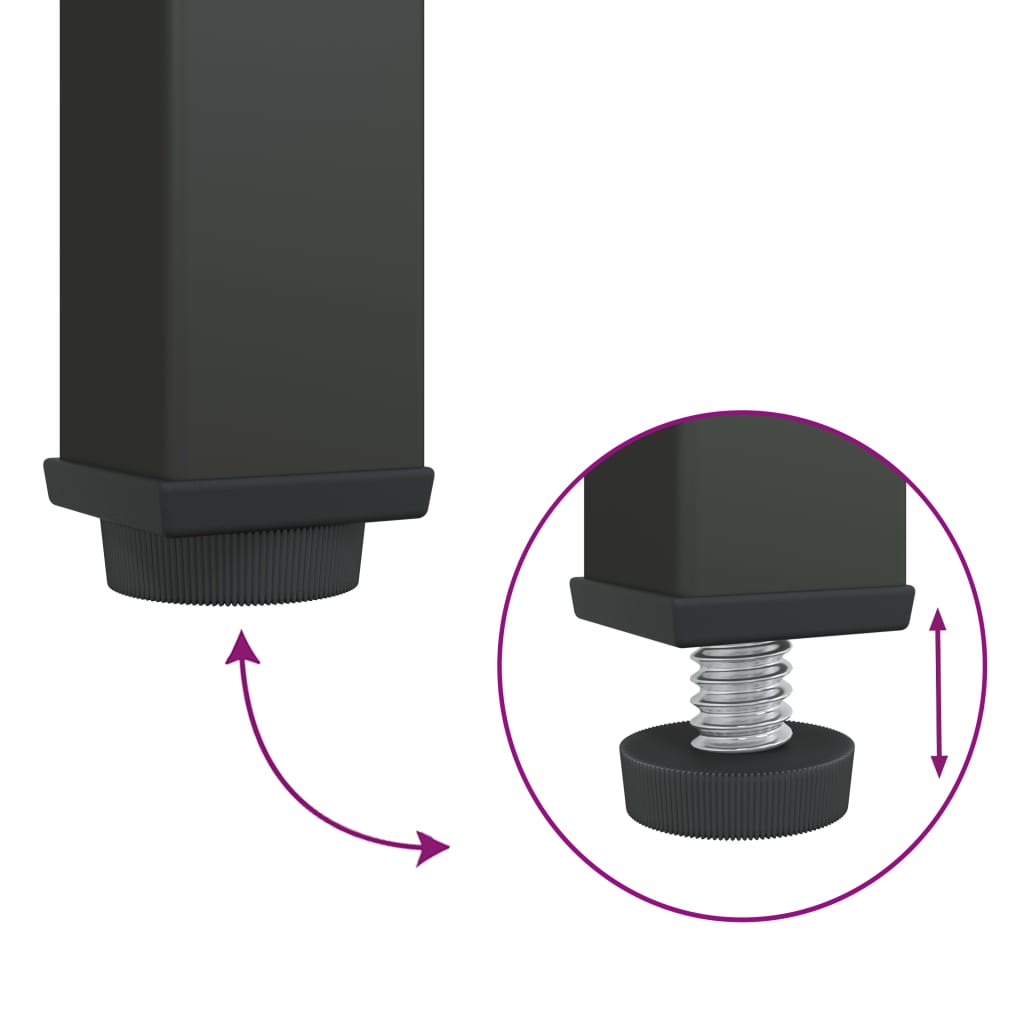 Bedside table black 50x35x60 cm glass and steel