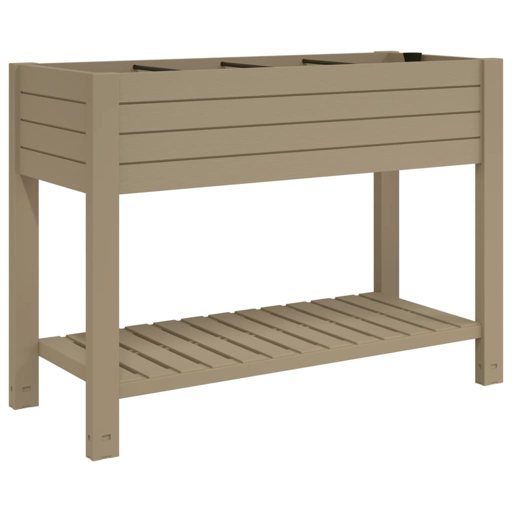 Lit surélevé marron clair 110x45x79 cm polypropylène