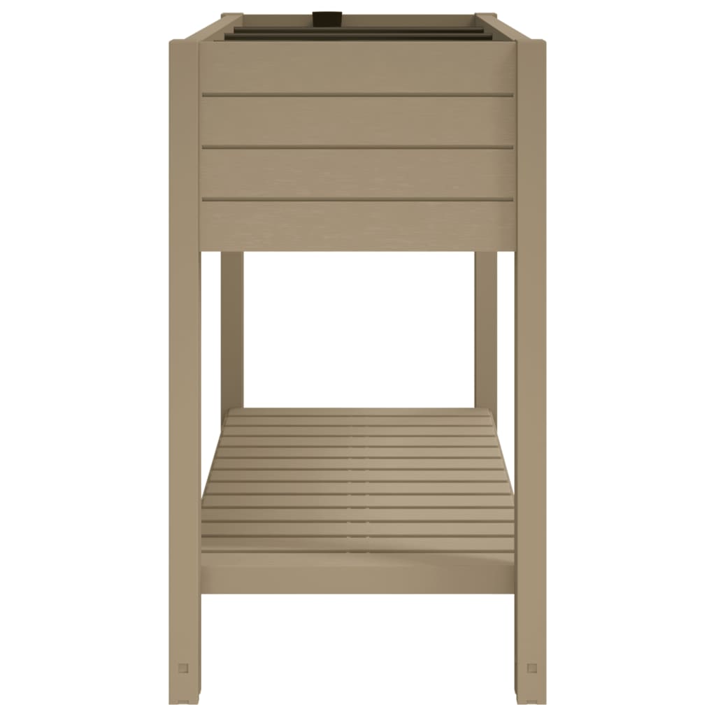 Lit surélevé marron clair 110x45x79 cm polypropylène