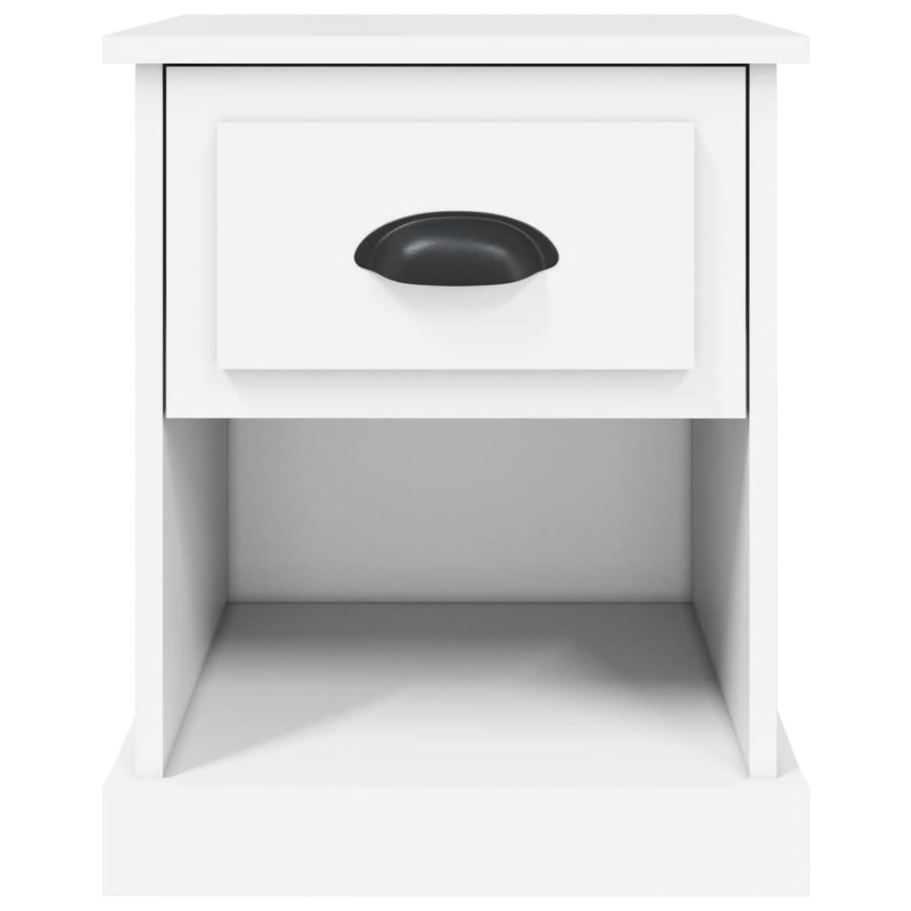 Tables de chevet 2 pcs. Blanc 39x39x47,5 cm en bois