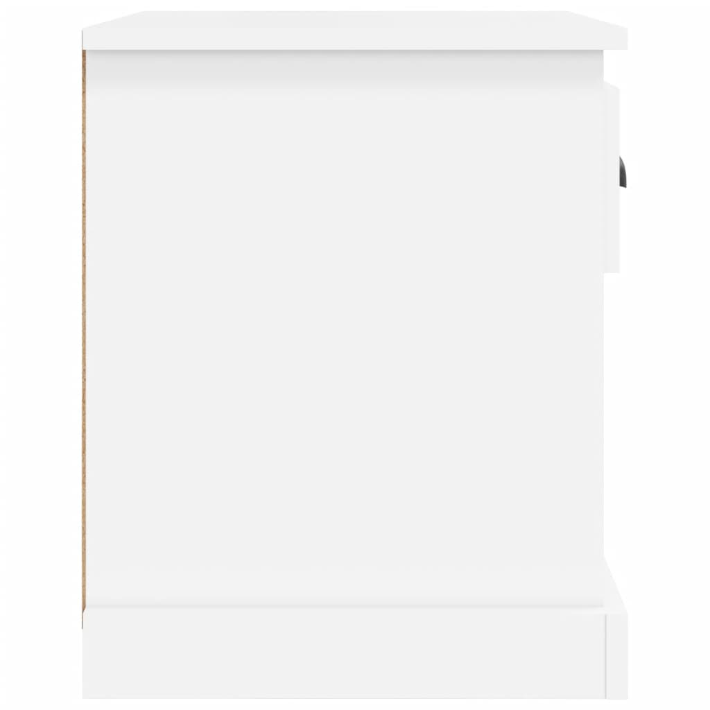 Tables de chevet 2 pcs. Blanc 39x39x47,5 cm en bois