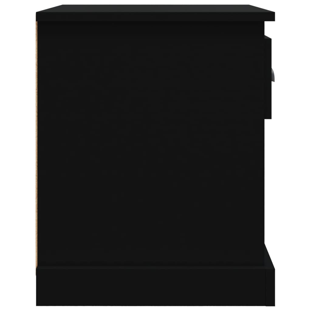 Tables de chevet 2 pcs. Noir 39x39x47,5 cm en bois