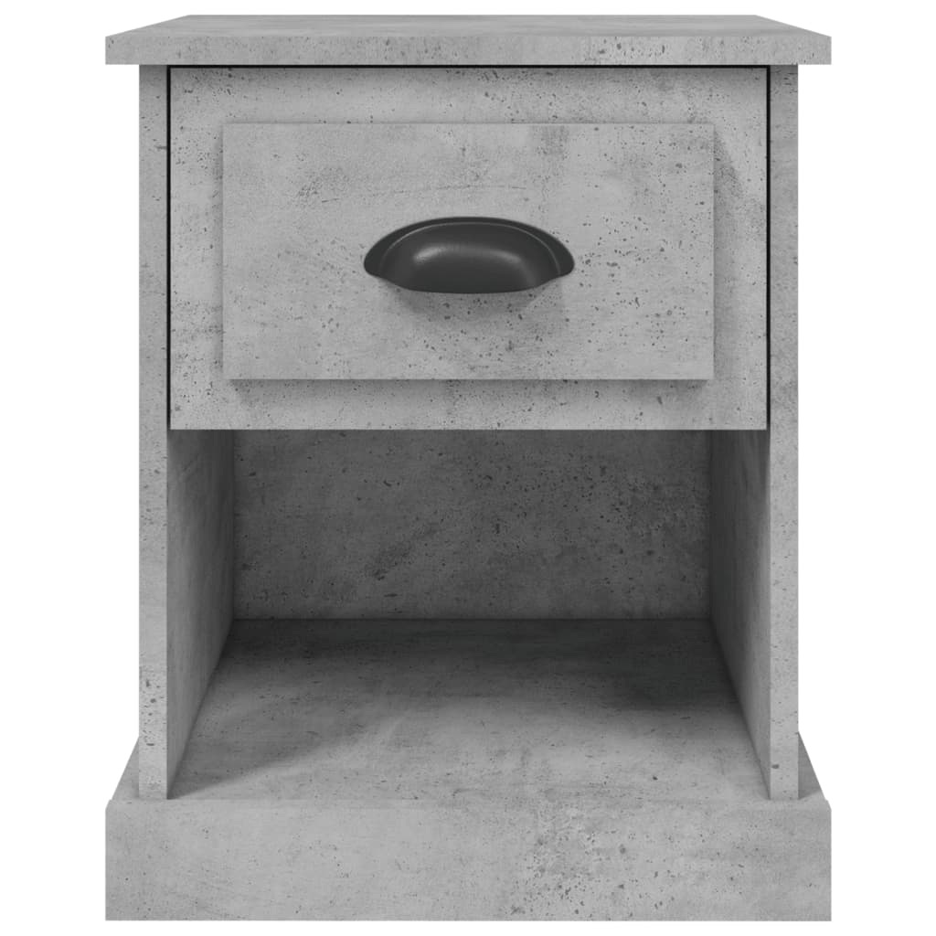 Bedside tables 2 pcs. Concrete grey 39x39x47.5 cm wood material