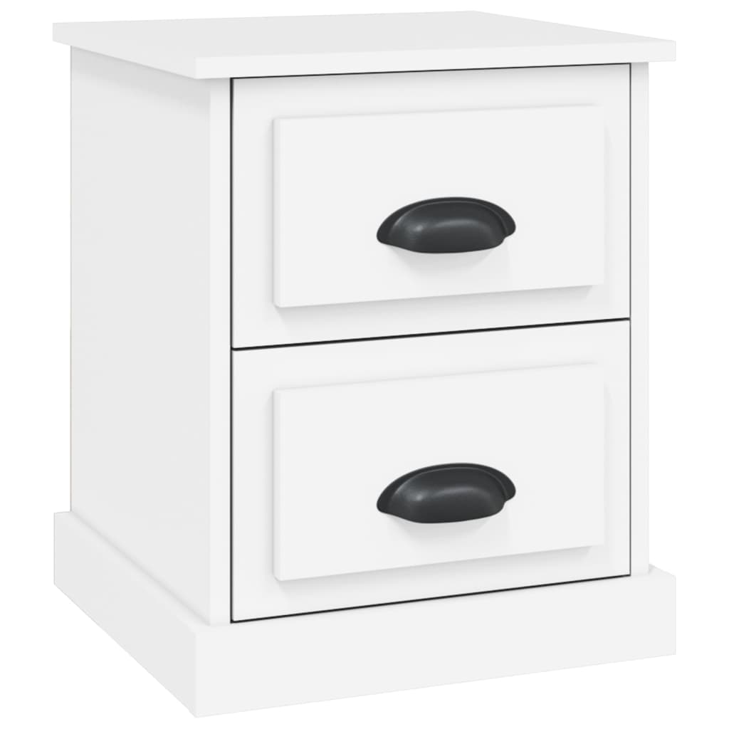 Bedside Table White 39x39x47.5 cm Wood Material