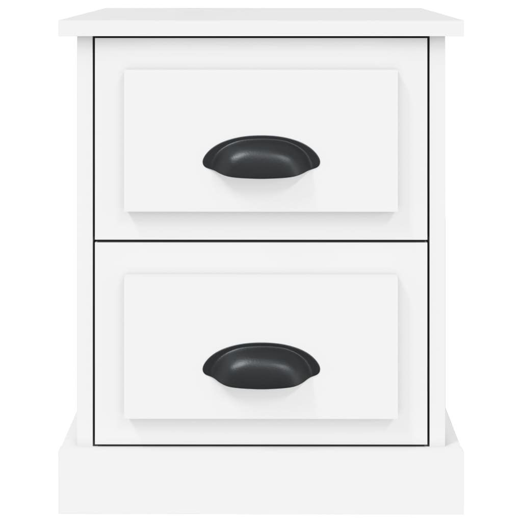 Bedside Table White 39x39x47.5 cm Wood Material