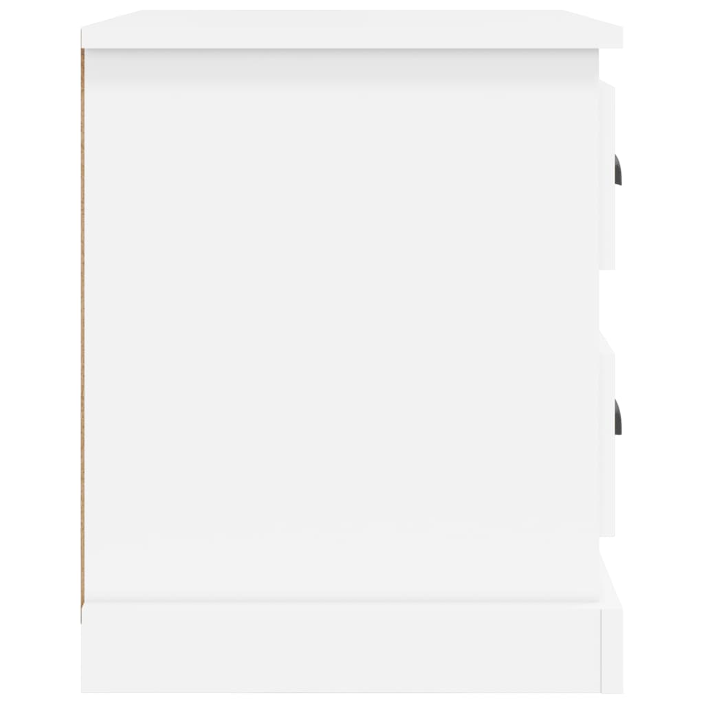 Tables de chevet 2 pcs. Blanc 39x39x47,5 cm en bois