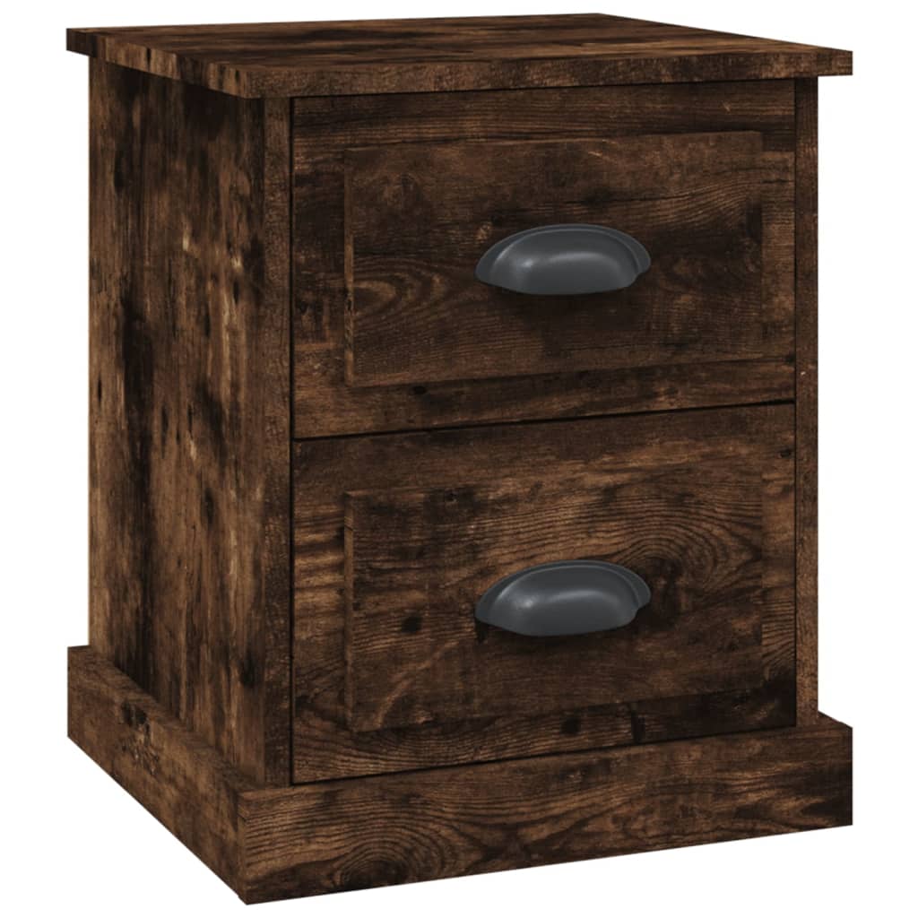 Bedside table smoked oak 39x39x47.5 cm wood material
