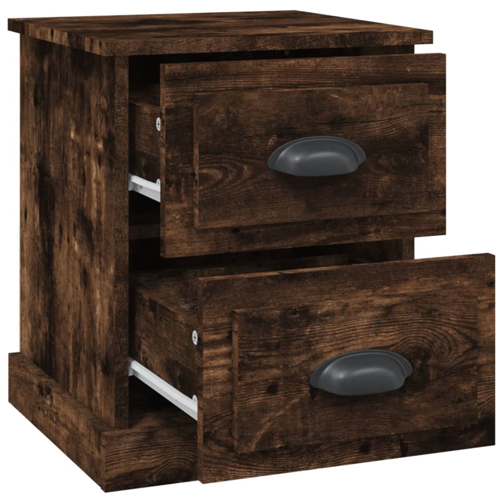 Bedside table smoked oak 39x39x47.5 cm wood material