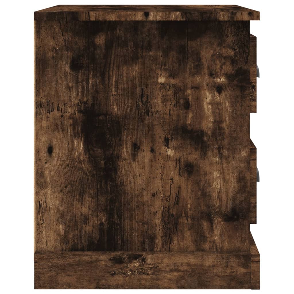 Bedside table smoked oak 39x39x47.5 cm wood material