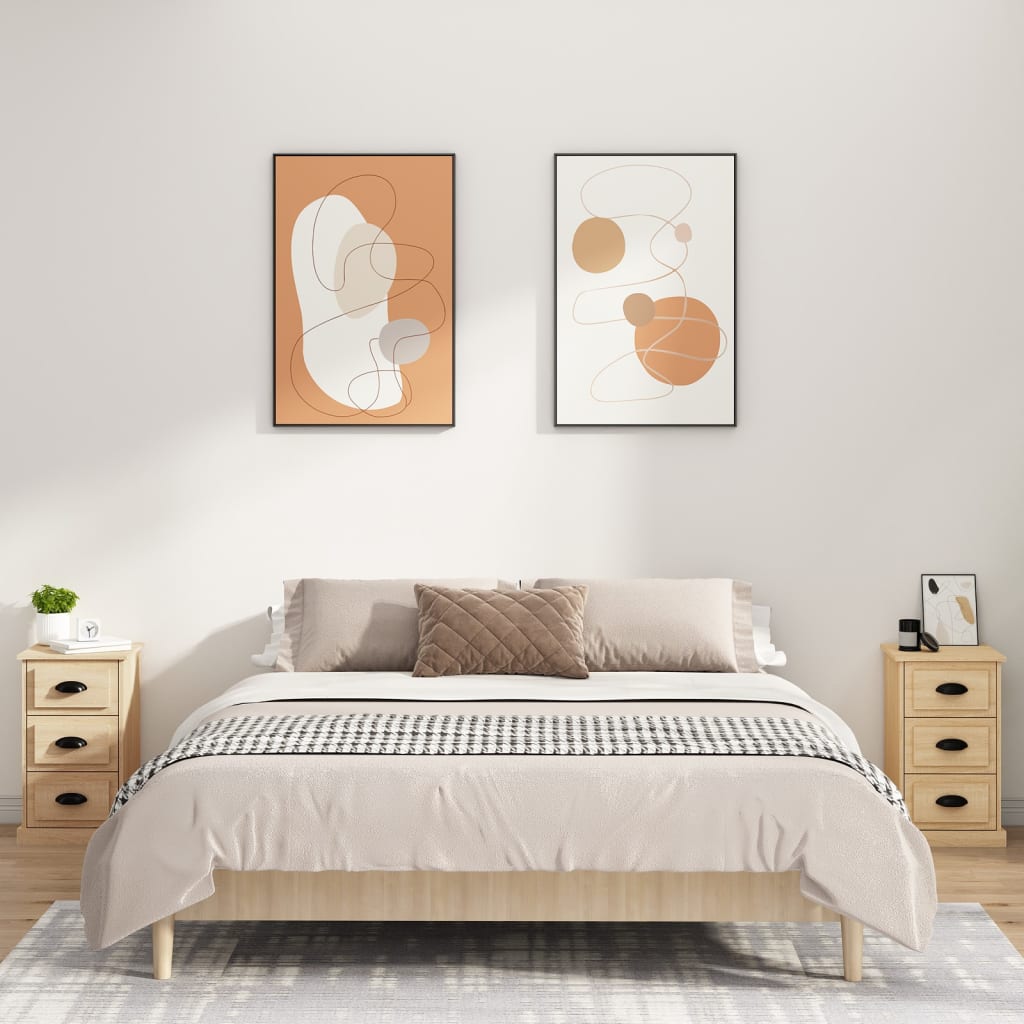 Table de chevet en chêne Sonoma 39x39x67 cm matériau bois