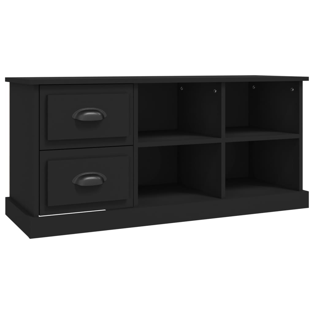 Meuble TV noir 102x35,5x47,5 cm en bois