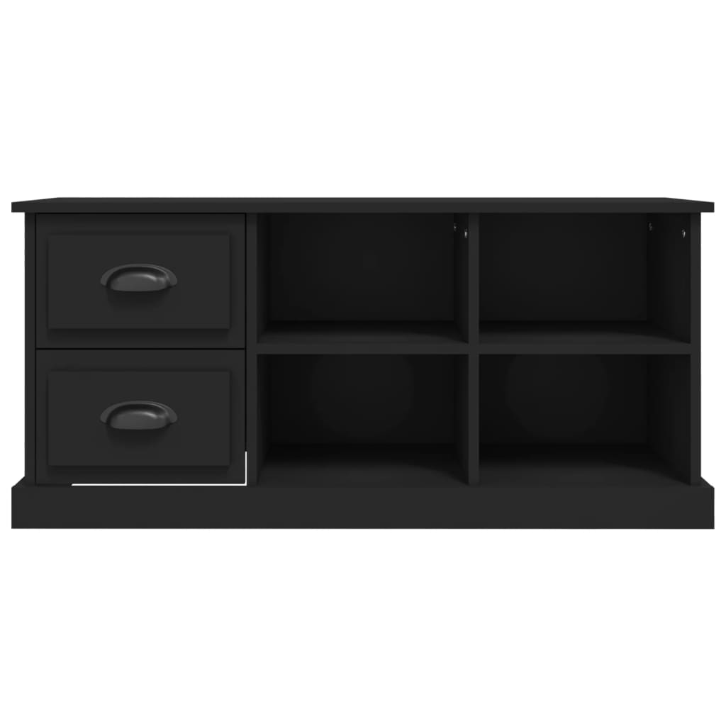 Meuble TV noir 102x35,5x47,5 cm en bois