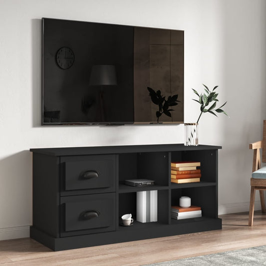 Meuble TV noir 102x35,5x47,5 cm en bois