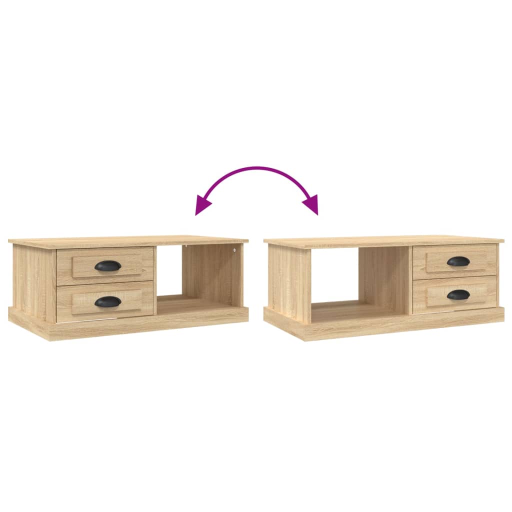 Table basse en chêne Sonoma 90x50x35 cm matériau bois