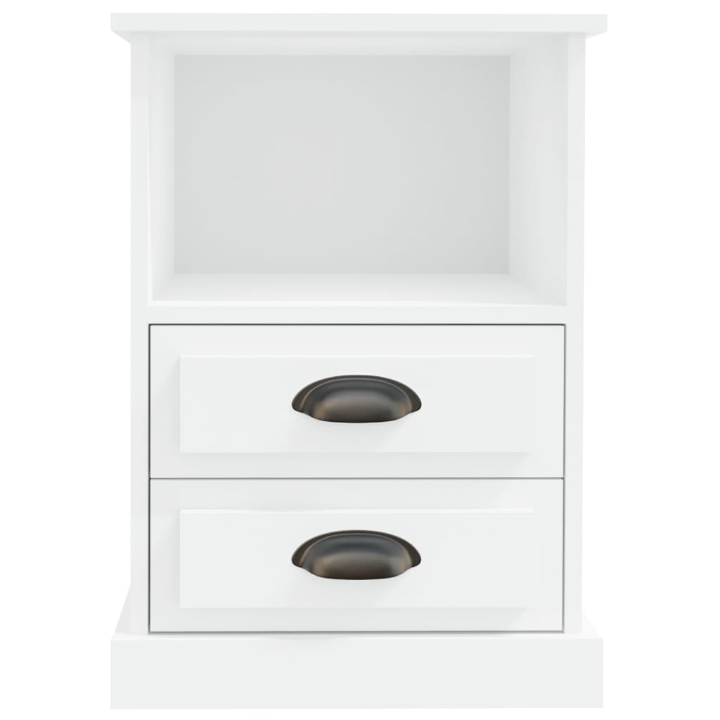 Tables de chevet 2 pièces Blanc 43x36x60 cm