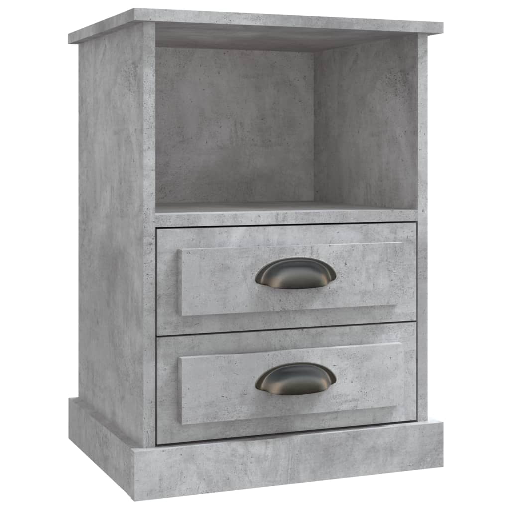 Bedside tables 2 pcs. Concrete grey 43x36x60 cm