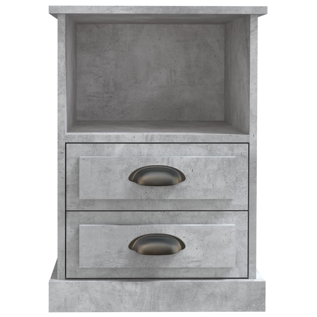 Bedside tables 2 pcs. Concrete grey 43x36x60 cm