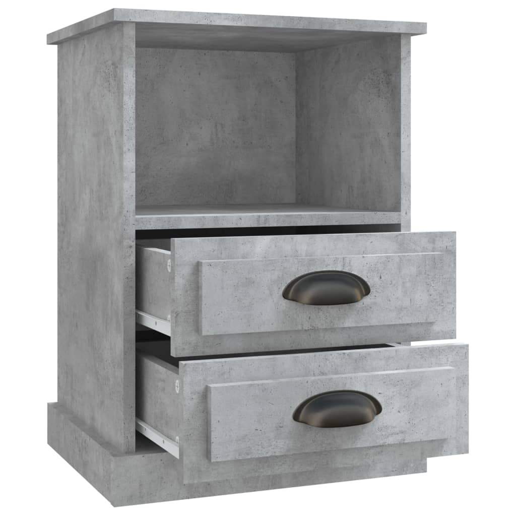 Bedside tables 2 pcs. Concrete grey 43x36x60 cm