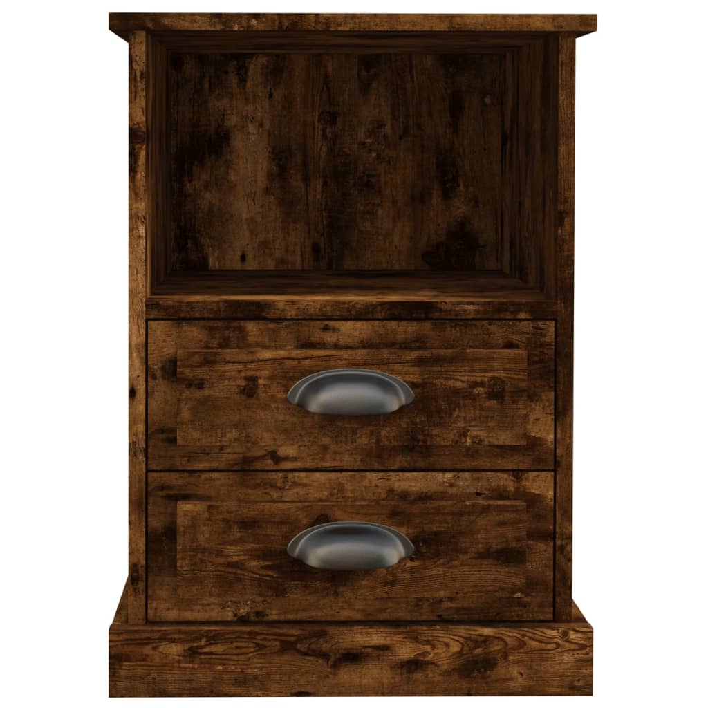 Tables de chevet 2 pcs. chêne fumé 43x36x60 cm