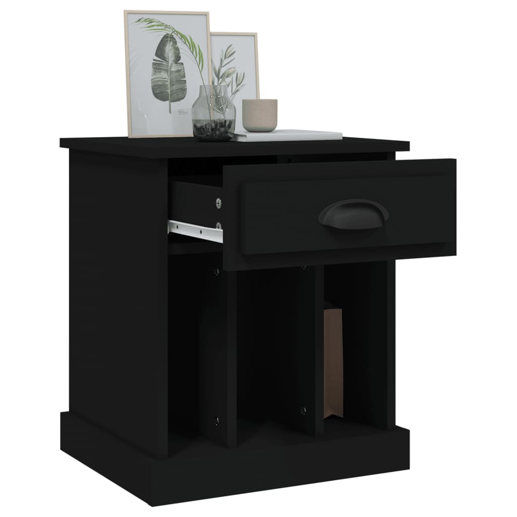 Tables de chevet 2 pièces Noir 43x36x50 cm