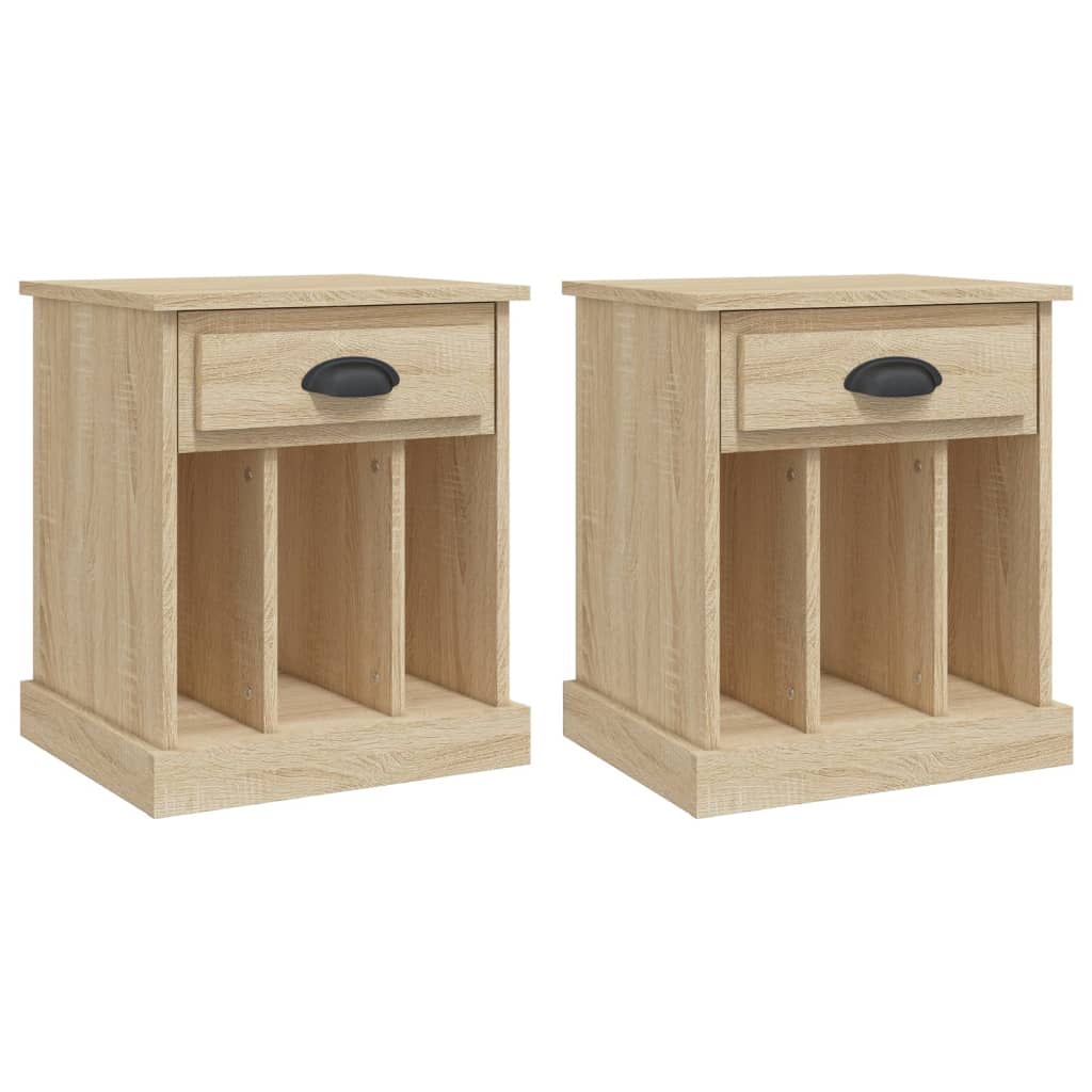 Tables de chevet 2 pcs. Chêne Sonoma 43x36x50 cm