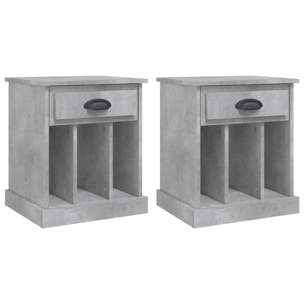 Bedside tables 2 pcs. Concrete grey 43x36x50 cm