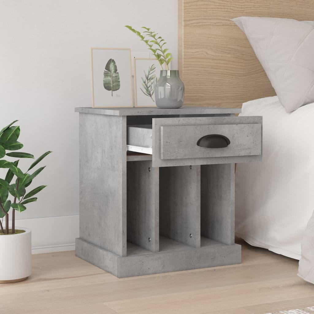 Bedside tables 2 pcs. Concrete grey 43x36x50 cm