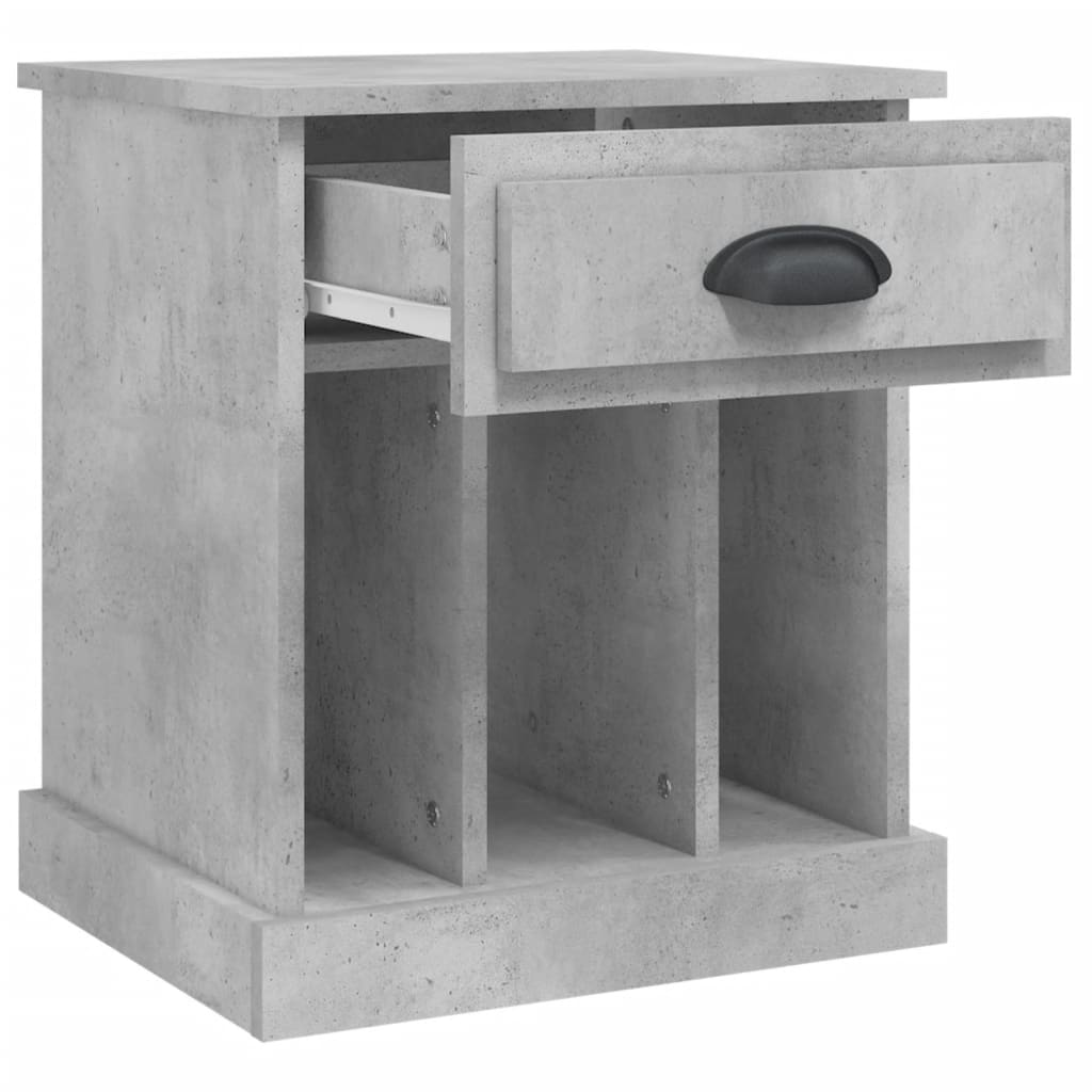 Bedside tables 2 pcs. Concrete grey 43x36x50 cm
