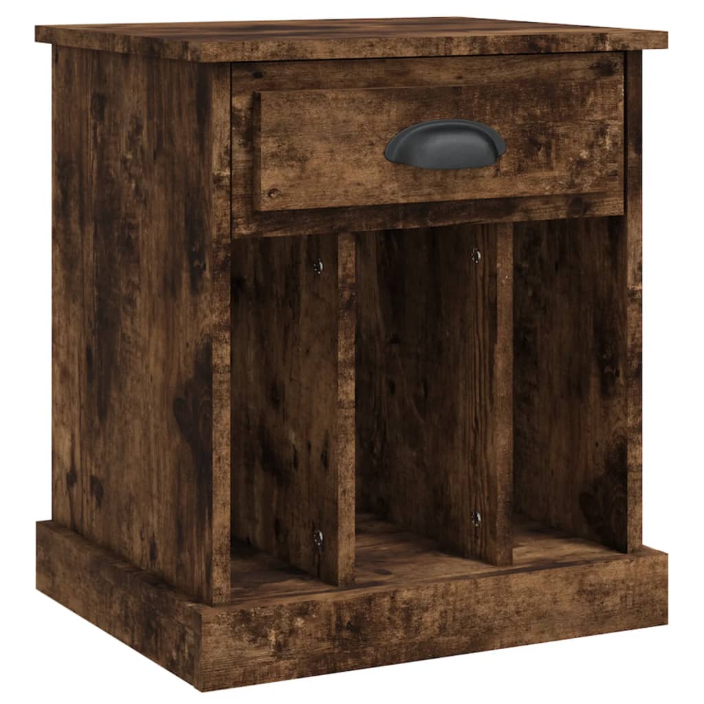 Tables de chevet 2 pcs. chêne fumé 43x36x50 cm