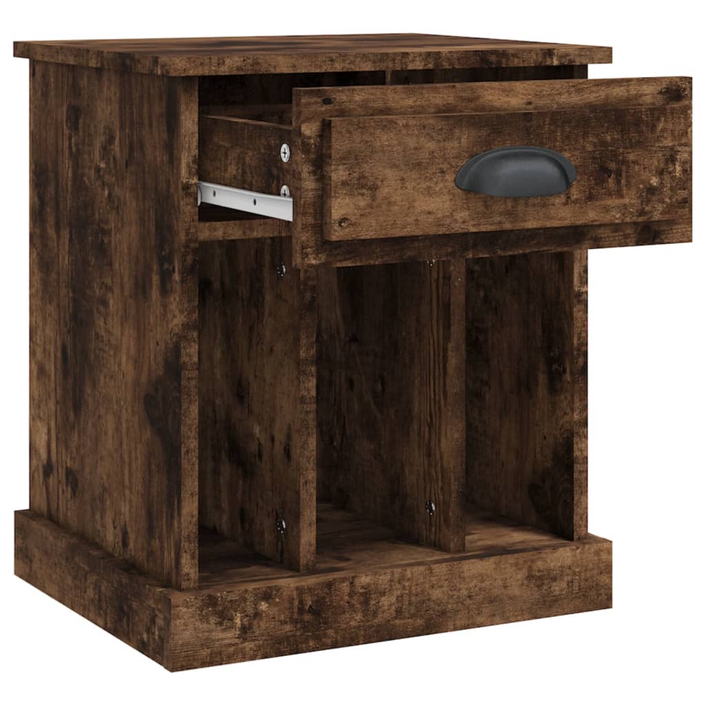Tables de chevet 2 pcs. chêne fumé 43x36x50 cm