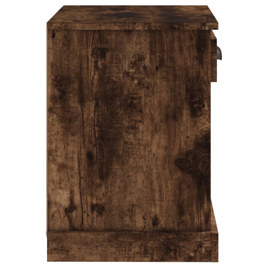 Tables de chevet 2 pcs. chêne fumé 43x36x50 cm