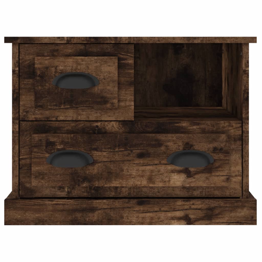 Bedside table smoked oak 60x39x45 cm